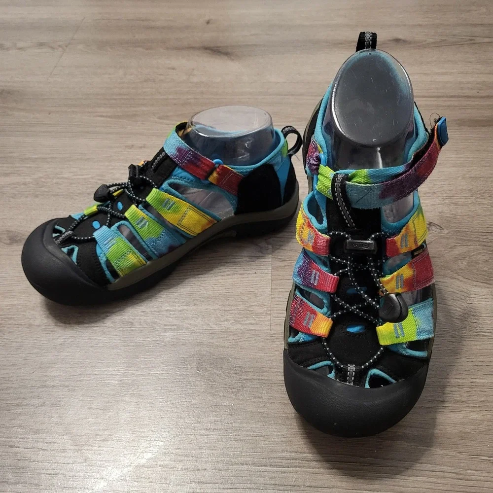 Keen Kids Newport H2 Tie Dye Sandals Rainbow Multi-Color Water Shoes Size 5